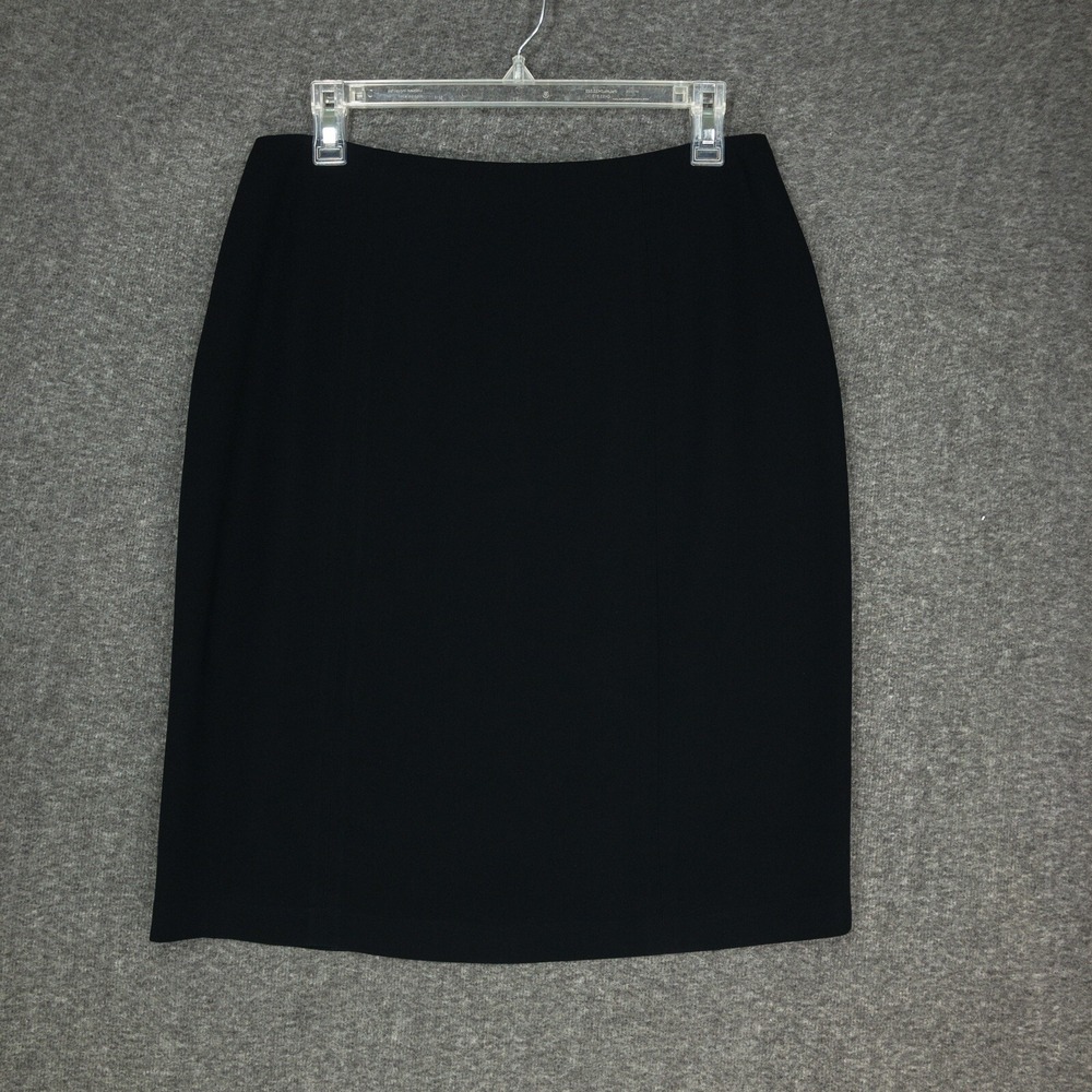 DAYMOR COUTURE Pencil Skirt Women's size 8 black triacetate polyester lined